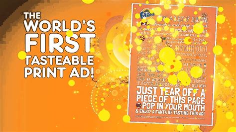 World's First Tastable Print Ad .